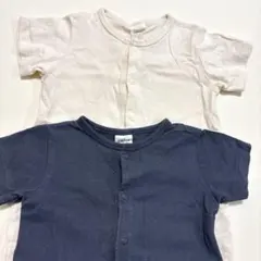 無地ロンパース80 2点セット