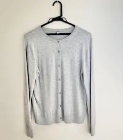 UNIQLO カーディガン/XLサイズ/ライトグレー