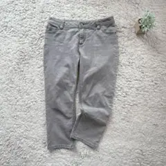 【MICHEL KLEIN】クロップドデニム パンツ シンプル カジュアル 36