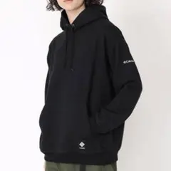 Columbia ブラック フード付き スウェットパーカー