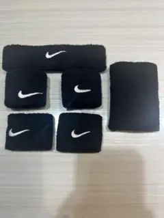NIKEリストバンド 4個＆ヘアバンドセット 黒