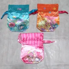 3枚 セット キュアスター キュアミルキー キュアソレイユ 巾着 プリキュア