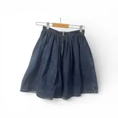 MIU MIU ユーズド加工デニムギャザースカート　サイズ38