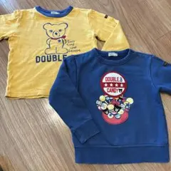 120ダブルビーミキハウスDOUBLE.B トレーナーロンTセット