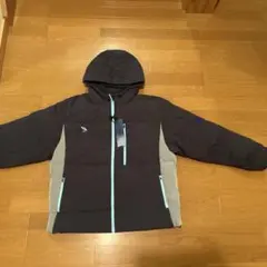 Patchwork Zipper Hooded Down Jacket