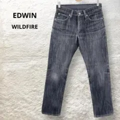 エドウィン ストレートデニムパンツ ブラック WILDFIRE 暖パン 日本製