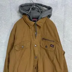 ディッキーズ レイヤード ブラウンジャケット ブラウン ワーク M