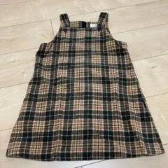 組曲　コーデュロイ　チェック柄　ワンピース　110 120