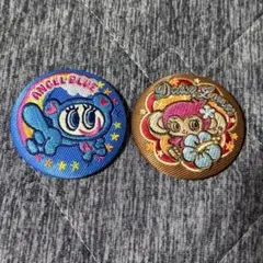 ナルミヤキャラクターズ　刺繍缶バッジ エンジェルブルー