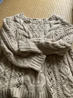 earth music&ecology ケーブル編みセーター M