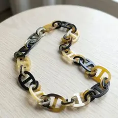 水牛角 天然素材 バッファロー 手作り ハンドメイド ネックレス 全長 