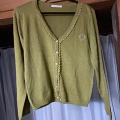 axes femme 古着オリーブなカーディガン