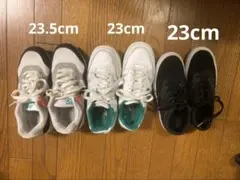 スニーカー3足セット（ブラック・ホワイト・ターコイズ）