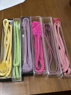 帯締めセット 6色 編み込みデザイン