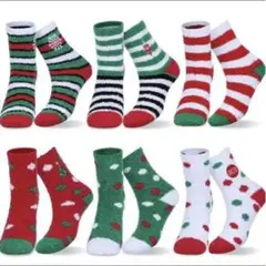 6足　ソックス　レディース　もこもこ靴下　レッグウォーマー　フットカバー