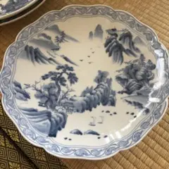 美品】有田焼 親峰武堅 染付山水画 八寸大皿 直径25cm 飾り皿 - メルカリ