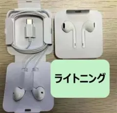 iPhone対応 有線イヤホン Lightning/タイプC選択可能
