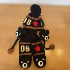 ダブル・B ミキハウス　ニット帽子とマフラーセット