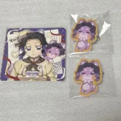 鬼滅の刃　バレンタイン　胡蝶しのぶ　コースター　アニマルクッキーバッジ