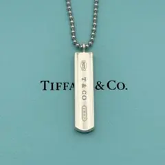 美品 社外チェーン】TIFFANY&Co. ナロー バー 1837 ネックレス - メルカリ