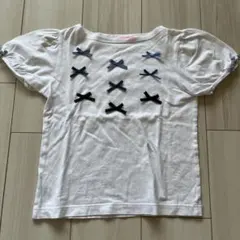 familiar ファミリア　リボン装飾 Tシャツ 140
