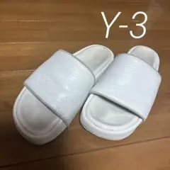 Y-3 レザー スライドサンダル ホワイトのサムネイル