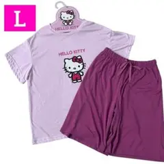 sanrio サンリオ ハローキティ 半袖上下セット 発泡プリント L ピンクのサムネイル