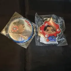 世界　缶バッジ　フラッグアクセサリー　2点　EXPO　万博　ファンタ