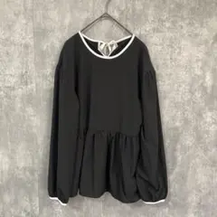 Goship Los Angeles バイカラーペプラムブラウスバックリボンのサムネイル