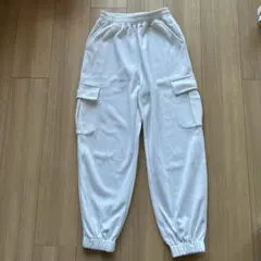 Honeys ホワイト カーゴスエットパンツ　レディースS