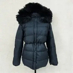 MONCLER ブラック　ファー　ダウンジャケット　肉厚　最高級　S