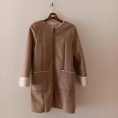 Ray BEAMS フェイクムートン ロングコート キャメル 0 アウター - メルカリ