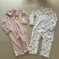 NEXTbaby長袖ロンパース・12-18m 86cm 綿100％ 2枚セット