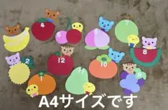 壁面飾り・お誕生日表【くだものいっぱい♡】①