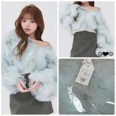 Darich♡チュールボリュームニットカーディガン♡サックス