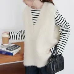 フェザーヤーンチュニックベスト