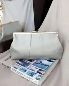 サテンがま口クラッチパーティーバッグ 結婚式 パーティー お呼ばれ オケージョン