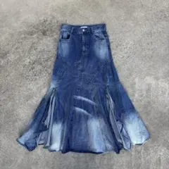 00's archive フレアデニムスカート Aライン フェード y2k