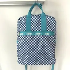 00s outdoor ギンガムチェック リュック y2k ブルー city - メルカリ
