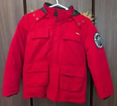 子供用　フード付きジャケット　赤