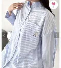 OLIVE des OLIVE カラフルストライプビッグシャツ