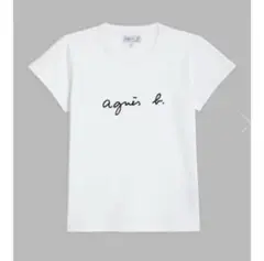 agnès b. アニエスベー ホワイト ロゴ Tシャツ Mサイズ