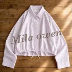 Mila owen 2025SS ドロストショートシャツ