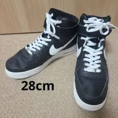 Nike Air Force 1 ハイカット ブラック/ホワイト　28cm