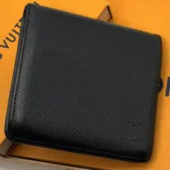 良品 ルイヴィトン タイガ ポルト ビエ 3カルト クレディ 財布 黒 ブラック