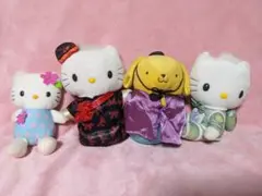 【サンリオ】エイコー　キティ　ダニエル　ポムポムプリン　ぬいぐるみ　4点セット