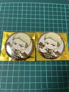 進撃の巨人　GIGOカフェ　缶バッジ　ライナー