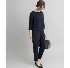 アーバンリサーチドアーズ フォーマル背面レースセットアップ パンツセット 紺