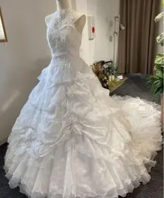 【値下げ】ウェディングドレス 9〜13号 2way 5段パニエ、ボレロつき