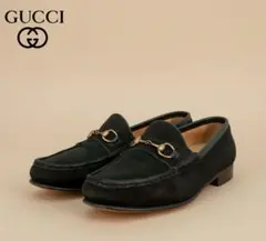 GUCCI ホースビットローファー スエード ブラック 23.5cm